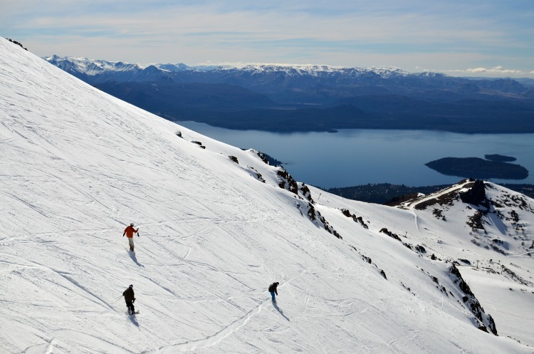 Centro de esquí en la Patagonia.